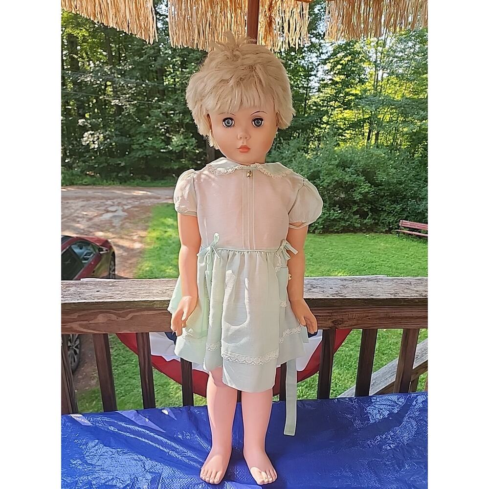 Vintage Doll Playpal Type SILVER BOB Unmarked 35” – 36” 1960s Beautiful Color